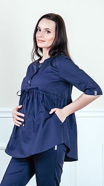 Блуза медицинская "Альстрамелия" / Блузка медицинская для беременных / Рубашка медицинская женская